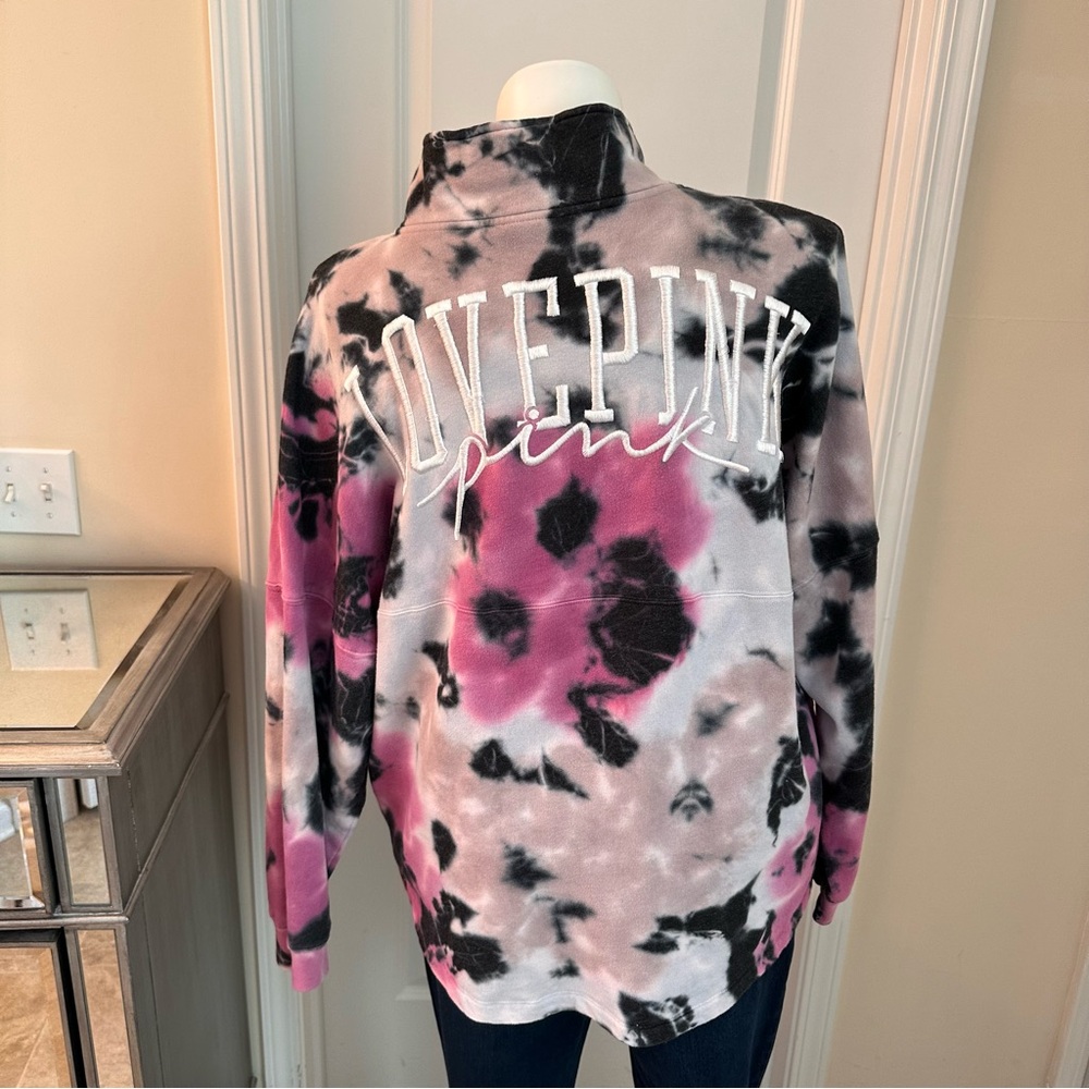 Victoria’s Secret PINK. PINK. Size XL. Half zip. Tye dye.